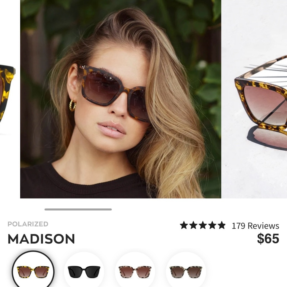 WMP sunglasses Madison | Polarized - Soft Tortoise / Gradient Brown Lens